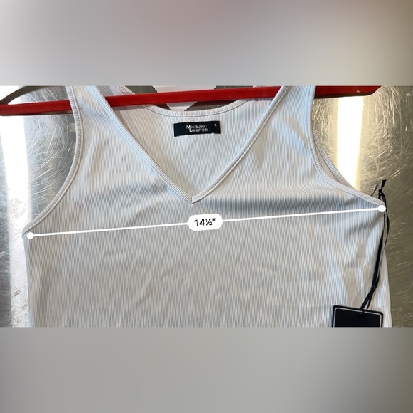 NWT Revolve Micheal Lauren White‎ Ribbed Tank Size Large - Picture 7 of 8